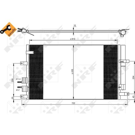 Condenseur, climatisation NRF 35911 ALFA ROMEO 50507287 50507288 60694767