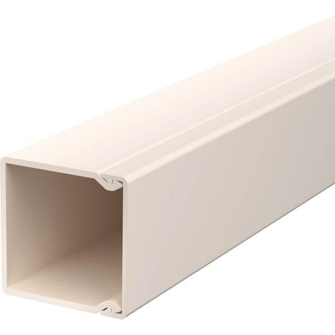 OBO Bettermann Canalina da parete e soffitto con foratura sul fondo 40x40x2000 polivinilcloruro bianco crema RAL 9001, 6025412