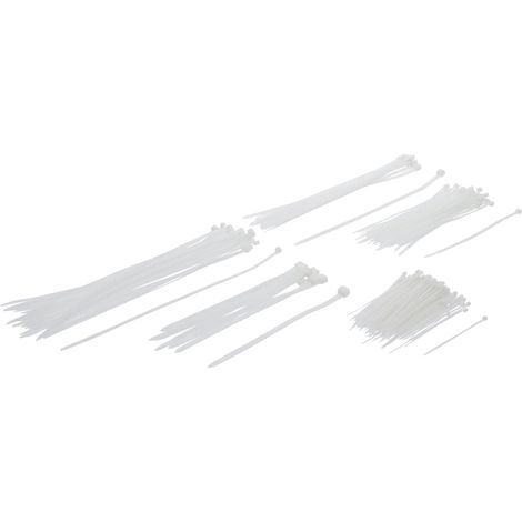 Assortimento fascette per cavi  bianche  varie dimensioni  250 pz. (1/3)