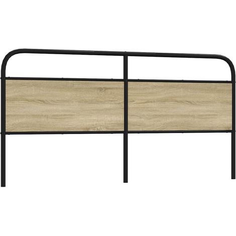 Ersatz-Kopfteil Sonoma-Eiche 190 cm Stahl und Holzwerkstoff
