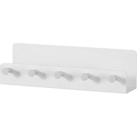 Plateau de rangement pour clés, porte-clés mural, porte-clés décoratif, plateau de rangement mural pour clés-23X6.8X5CM-White (1/4)