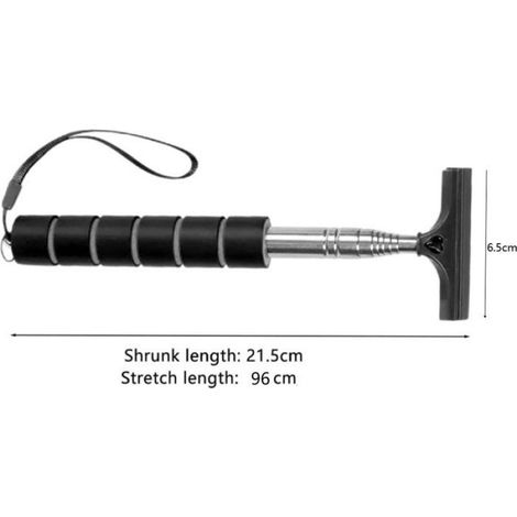 Raclette Pour Rétroviseur - Extensible 21 5 À 96 Cm - En Caoutchouc Naturel Et Acier Inoxydable - Pour Voiture - 1 Pièce (1/4)