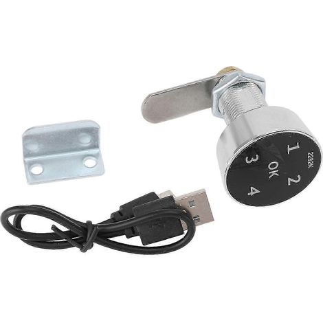 Serrure électronique à code pour armoire, clavier tactile intelligent en aluminium, mot de passe numérique pour boîte à outils, boîte aux lettres, tiroir à dossiers, casier scolaire (1/5)