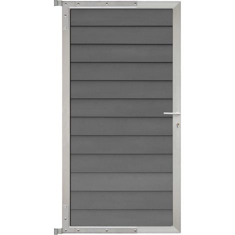 SKÄR-Tor-Komplettset 90x175cm schiefergrau/silber