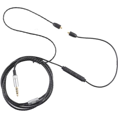 Schwarzes 3,5-mm-MMCX-Audiokabel für Shure SE215, SE425, SE535 (1/5)