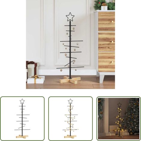 Metallbaum -  Metall Weihnachtsbaum Schwarz 89 cm Pulverbeschichteter Stahl