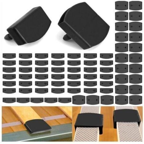 72 Pcs Capuchons Lattes pour Sommier, 48 x Embout de Lattes et 24 x Supports Centraux, Capuchons de Remplacement en Plastique pour Lattes 5,3 cm - 5,5 cm (5,5 cm x 9 mm l'Intérieur) (1/4)