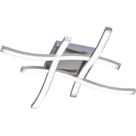 Plafoniera da Interno a LED in Metallo Nickel Opaco
