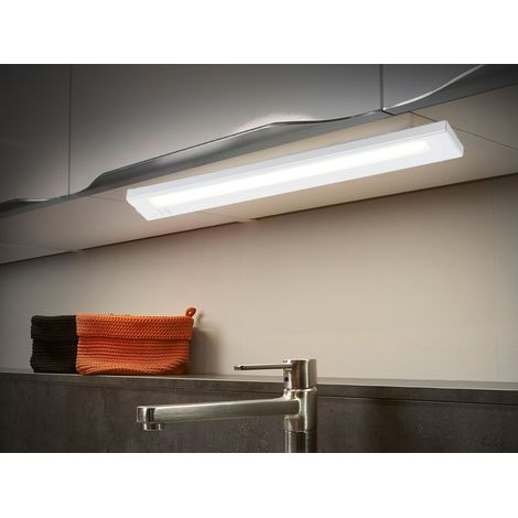 LED Unterbauleuchte ALINO flach, Schalter & 230V Direktanschluss, Länge 55cm (1/5)