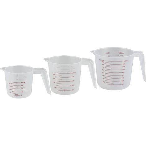Lot de 3 verres doseurs de 250/500/1000ml (1/4)