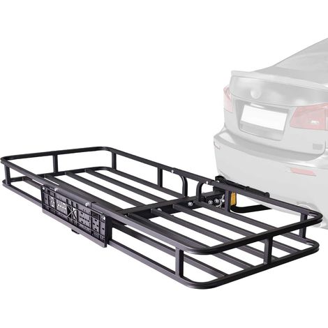 Porte-Bagages arrière pour attelage 152×61×15 cm, Porte-Charge arrière, Compatible attelage remorque, pour ATV/Quad, Voiture et SUV