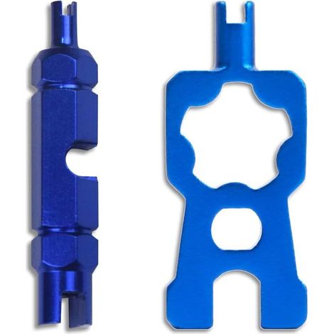 2 Pièces Démonte obus de Valve Velo Outil de Solvant de Noyau Réparation Vélo (1/5)