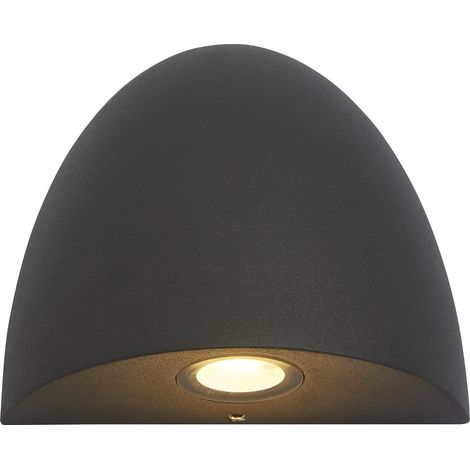 Applique Moderna Sentinella Alluminio Nero Vetro Trasparente Led 3,48W 3000K