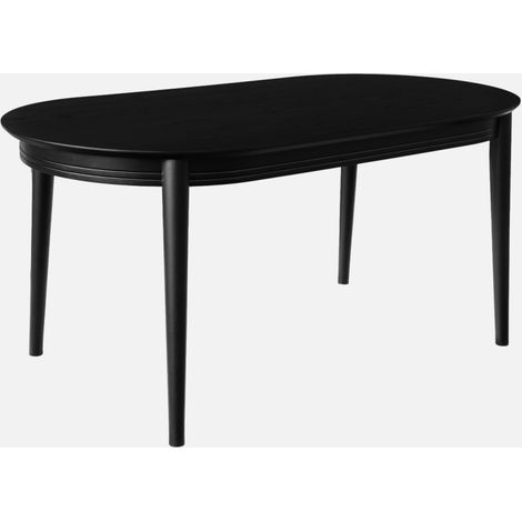 Mesa de comedor ovalado de madera de hevea con chapa de roble, 6 plazas (1/5)