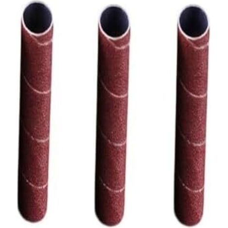 Lot de 3 manchons tambour ponçage 11,4 cm pour ponceuse à axe oscillant, grain 80/150/240, alumine abrasive bois, métal, plastique, polissage - (1/5)