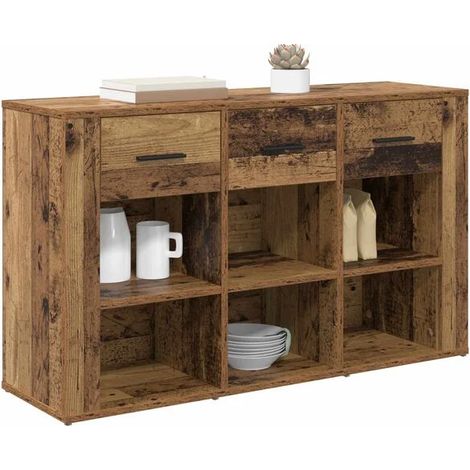 Buffet de Salle à Manger en Bois Style Rétro, Meuble de Rangement 100x30x59.5 cm, Console d'Entrée en Panneau de Bois pour Salon et Cuisine (1/5)