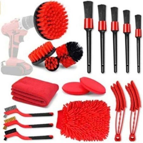 Kit de nettoyage pour perceuse - - 18 pièces - Brosses de différentes tailles et formes (1/4)