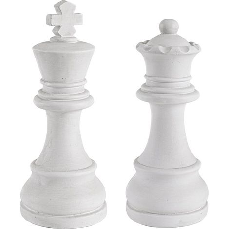 DECORAZIONE CHESS RE-REGINA BIANCO BIZZOTTO