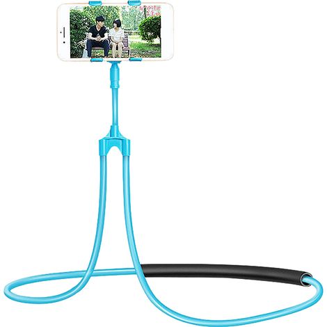 78 cm (31 Zoll) blauer Handyhalter zum Umhängen um den Hals, multifunktional, flexibel und verstellbar, für Bett, Sofa oder Auto. (1/5)