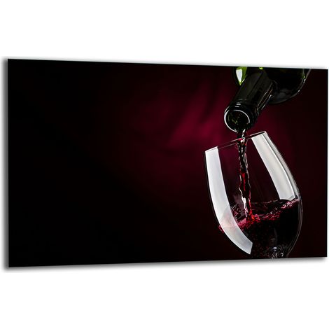 PLAQUE DE PROTECTION EN VERRE POUR CUISINIÈRE 80x52 VIN (1/5)