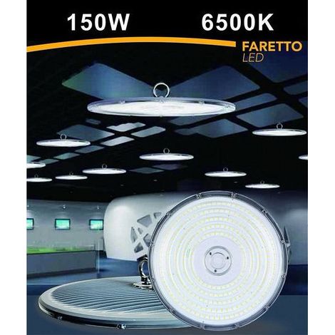 Faro Led Slim Industriale 150w Ufo Lampada Riflettore Ip65 Luce Fredda He02-150w (1/5)