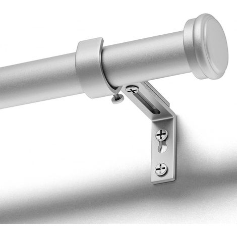 1 - Tringle à Rideaux - Support de Rideau - Extensible et Résistant - Pour Mur ou Plafond - Intérieur et Extérieur - Argent - 80x120 cm (1/5)