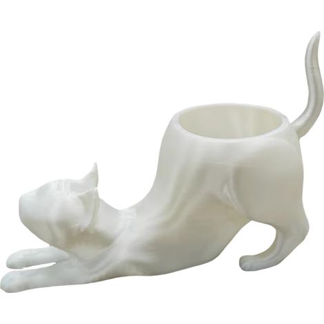 Jardinière en forme de chaton pour plantes succulentes, pot fenêtre, contenant cactus, cadeau maman (1/5)
