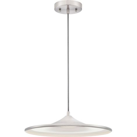 Dimmable LED pendant light Disk Nickel (1/2)