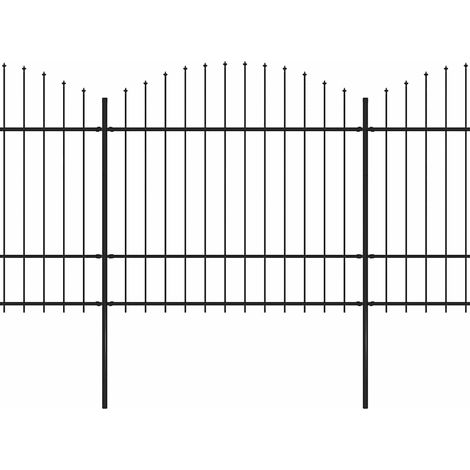 Maison Exclusive - Gartenzaun mit Speerspitzen Stahl (1,5 - 1,75)