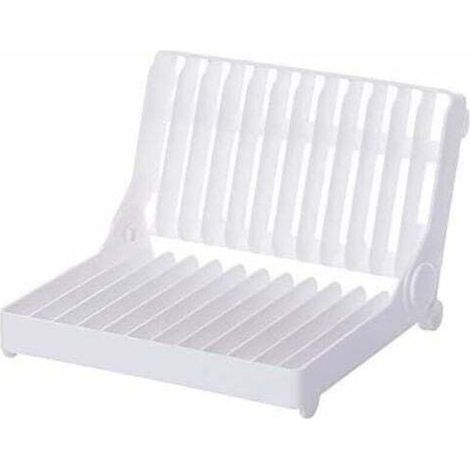 Égouttoir à Vaisselle de Cuisine,égouttoir à Vaisselle Pliable,étagère de Rangement multifonctionnelle,poterie pour Petits comptoirs de Cuisine,Vaisselle (Blanc)-Fei Yu