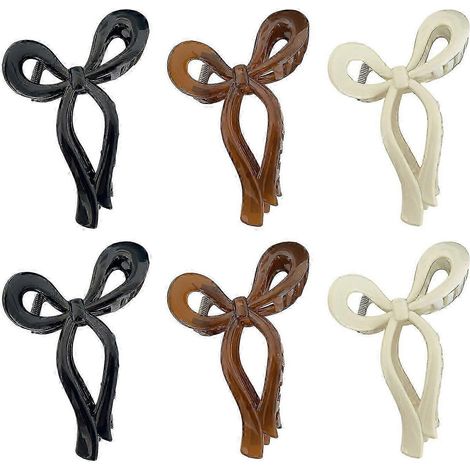 Haarspange in Schleifenform, Bonbonfarben, Haifischform, rutschfest, für den Hinterkopf, aus Kunststoff, für Damen-Mix Color (1/5)