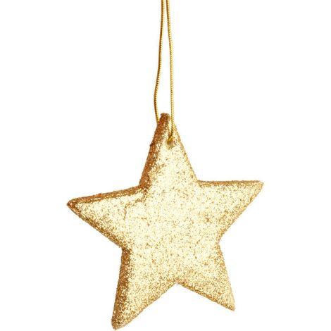 Stella dorata glitterata - Decorazione natalizia con ciondolo (1/3)