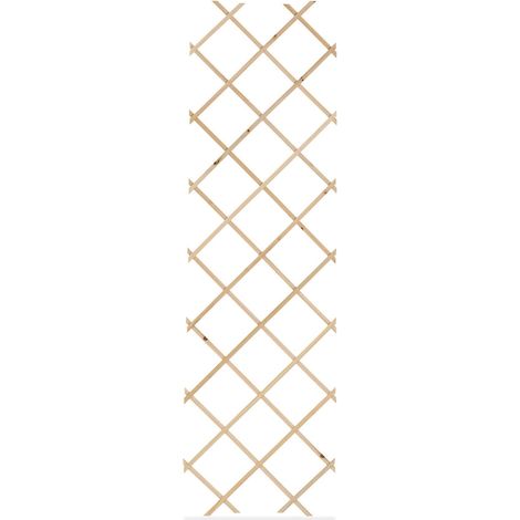 Lot de 3 tuteurs extensibles pour plantes grimpantes jardin 279 x 60 x 1,5 cm en bois de sapin nature (1/4)