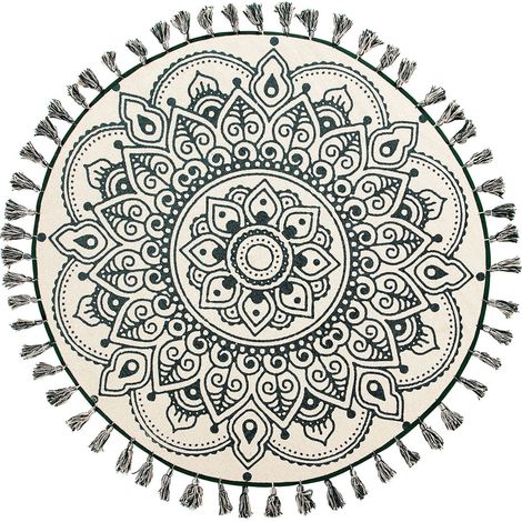 Teppich IRICE Grün ø 120 cm Baumwolle