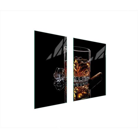 PLAQUE DE PROTECTION EN VERRE 75x52 WHISKY (1/5)