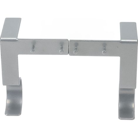 2 Supports pour Tringle à Rideau en Acier, Portée 9kg, Installation Facile, Crochets pour Rideaux Simples, Bureau ou Maison, Argenté (1/5)