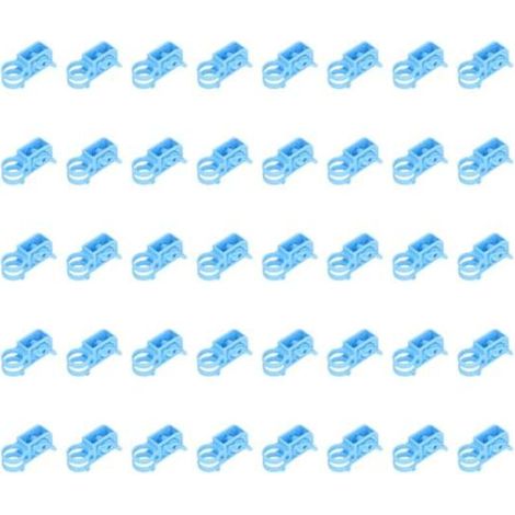 40 isolateurs, tendeurs et dispositifs de fixation pour clôture électrique, isolateurs et tendeurs tubulaires résistants à la corrosion, bleus (1/5)