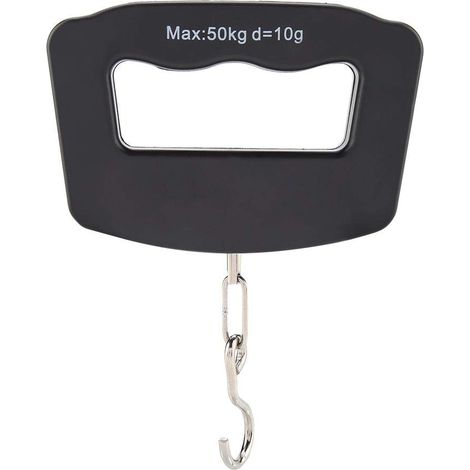 Balance de pesage electronique 50kg / 10g Digital LCD de bagages de poche portable suspendu balance de valise avec retro-eclairage bleu pour les bagages de peche(Portable Digital Scale).