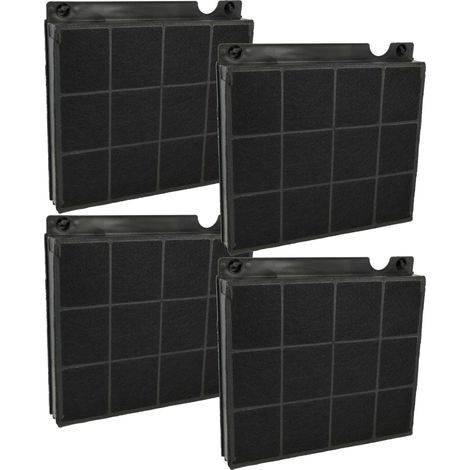 vhbw 4x Aktivkohlefilter kompatibel mit Elica CRUISE IX/A/60, Cube, CRUISE IX/A/90, Cube 60 SS, CUBE 90 SS, Cube IX/A/60 Dunstabzugshaube