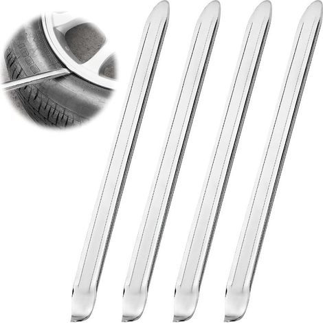 Lot de 4 démonte-pneus, démonte-pneus de 25 cm, démonte-pneus en métal, démonte-pneus de voiture et de moto, démonte-pneus de voiture, démonte-pneus manuel pour scooter électrique, outils pour d (1/4)