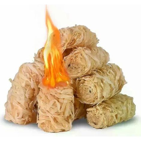 CHTD-30/100 bâtonnets de bois allume-feu naturels en cire, adaptés aux cheminées, barbecues, poêles, fours et allumages au charbon de bois. (1/5)