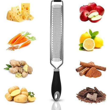 Grattugia manuale per agrumi e formaggi – parmigiano, limone, zenzero, aglio, noce moscata, cioccolato – Lama affilata in acciaio inox – Lavabile in lavastoviglie (1/5)