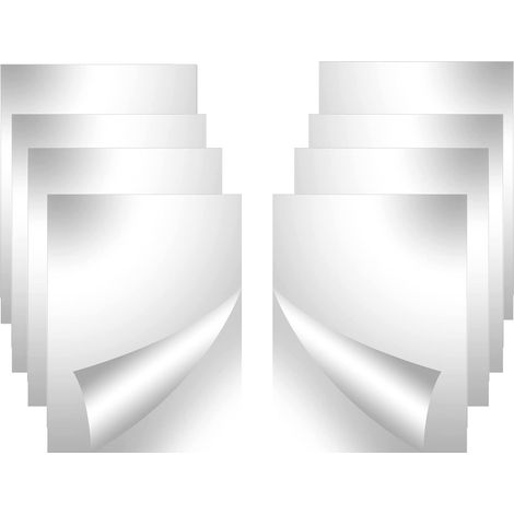 Lot de 8 miroirs autocollants muraux en acrylique pour salon, chambre à coucher, canapé, arrière-plan TV, décoration (1/5)