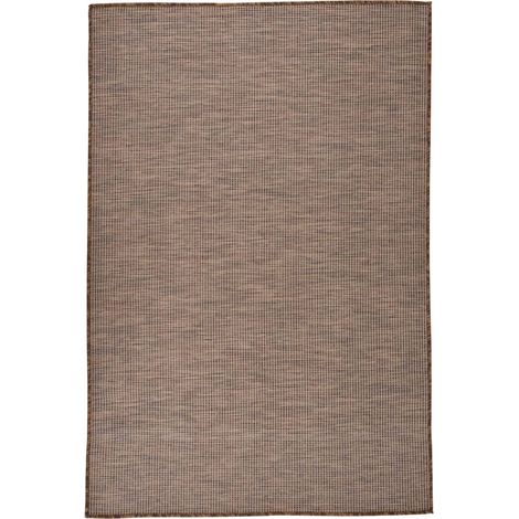 Outdoor-Teppich Flachgewebe 120x170 cm Braun vidaXL (1/5)