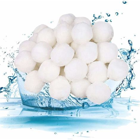 Sable Piscine Filtration Boules de Filtre de Piscine 700g Boules de Filtration de Filtre de Boule de Filtre Boule de Nettoyage de Piscine Média filtrant de Fibre pour la Pompe de Piscine (1/5)