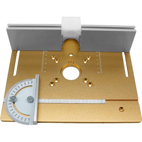 Lot de 3 plaques d'insertion de table de toupie en alliage d'aluminium pour fraisage du bois, planche à bascule, machine de coupe, gravure, outil auxiliaire, établis de menuiserie (1/5)