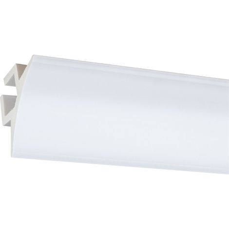 PROVISTON Licht Stuckleiste 60 x 97 x 2000 mm Moderne Lichtleiste für die Decke LED Deckenleiste Kunststoff Weiß Wasserfest, Robust und Langlebig (1/5)