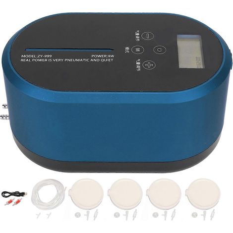 Aquarium Air – Tragbare, autarke Sauerstoffpumpe mit 10 einstellbaren Stufen für Aquarien, Angelteiche und Fischteiche (1/5)