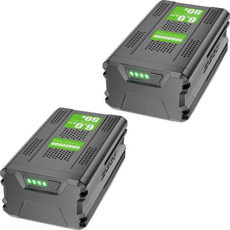 Batterie de remplacement, capacité de 6000mAh, compatible avec les outils Greenworks, GRIS (1/2)