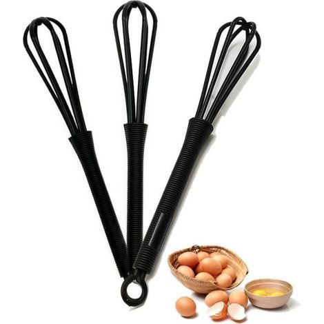 Fouet Cuisine - Haute Qualité - Antidérapant - 3pcs - Plastique - Compatible Lave-Vaisselle (1/4)